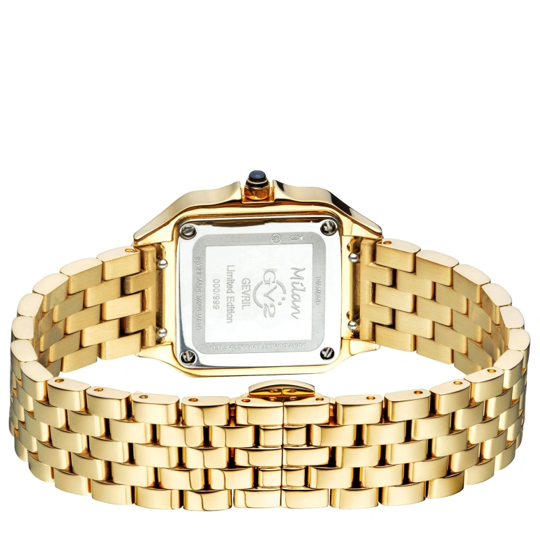 Gevril,Milan 27.50mm,27.50mm,Stainless Steel,White,Quartz,Sapphire,Square,12112B