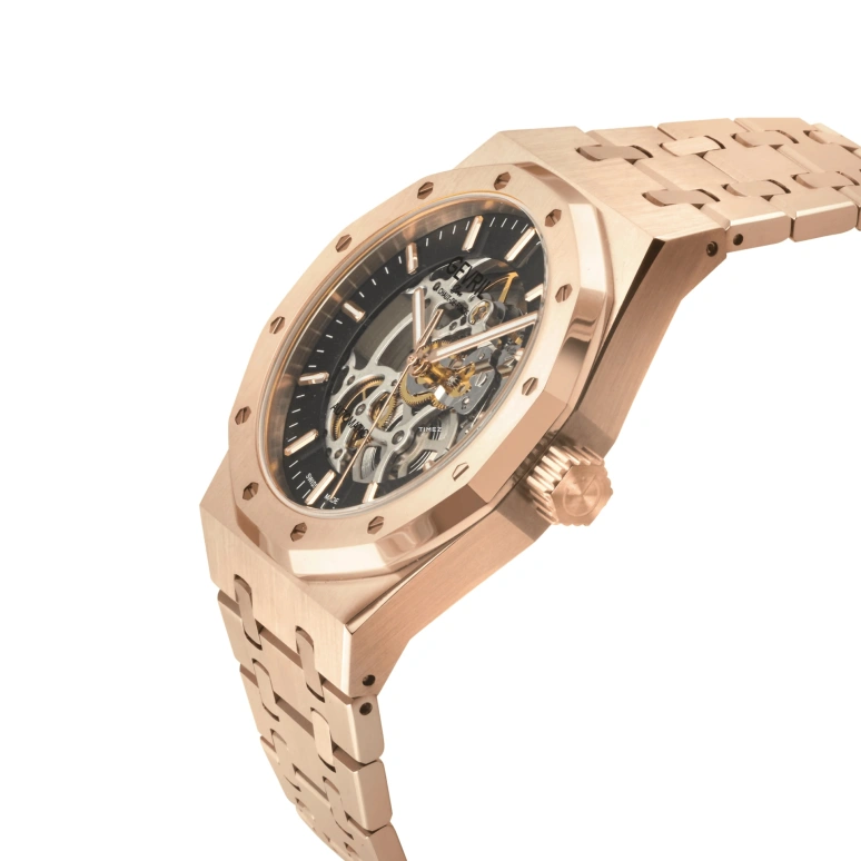 Gevril,Gotham 41mm,41mm,Stainless Steel,Black,Skeleton,Automatic,38hours,Sapphire,Crystal Glass,49422B