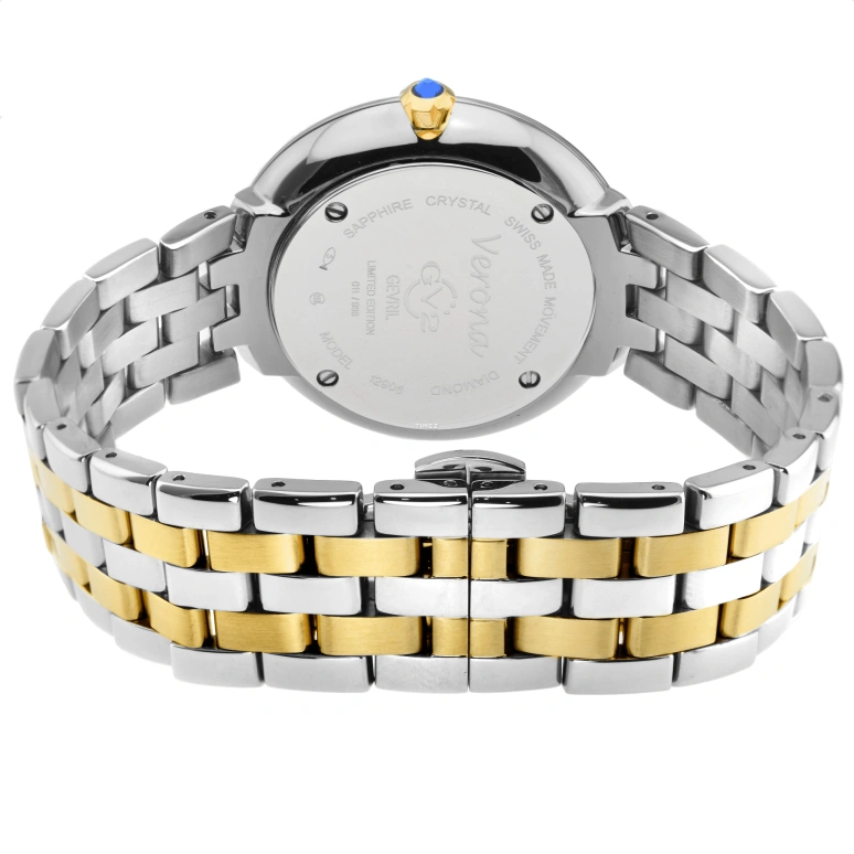 Gevril,Verona 37mm,37mm,Stainless Steel,Green,Quartz,Day,Sapphire,12906B