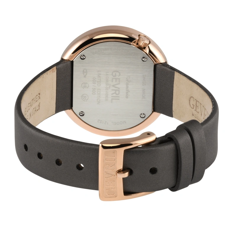 Gevril,Gandria 36mm,36mm,Stainless Steel,Grey,Quartz,Sapphire,Round,12152