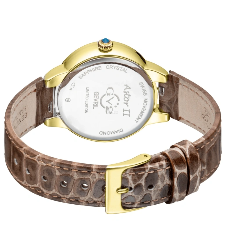 Gevril,Astor 38mm,38mm,Stainless Steel,White,Quartz,Sapphire,Crystal Glass,Round,9142,9142-L8