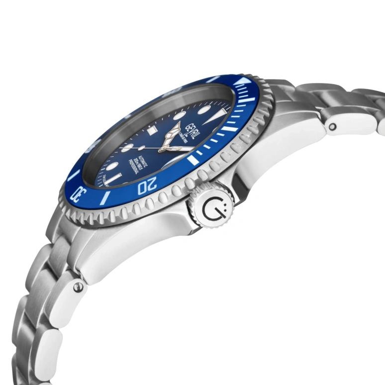 Gevril,Wall Street 43mm,43mm,Stainless Steel,Blue,Automatic,Day,38hours,4851A