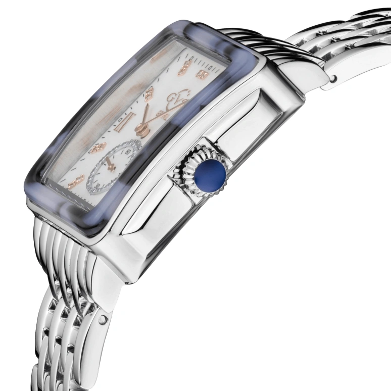 Gevril,Bari 37mm,37mm,Stainless Steel,White,Quartz,Sapphire,Crystal Glass,Rectangular,9244B