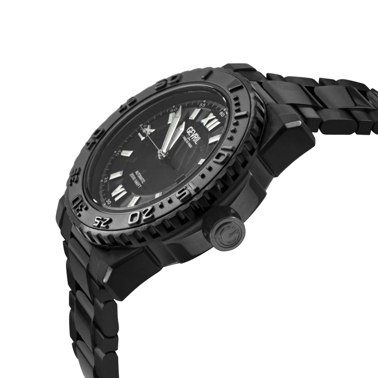 Gevril,Seacloud 44mm,44mm,Stainless Steel,Black,Automatic,Day,36hours,31229B