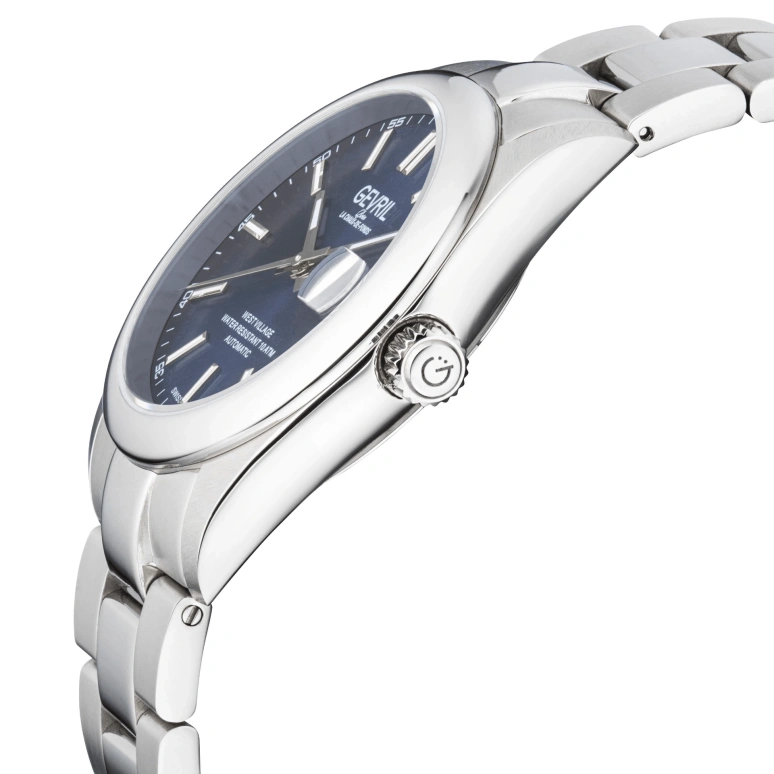 Gevril,West Village 40mm,40mm,Stainless Steel,Blue,Automatic,Day,38hours,48907