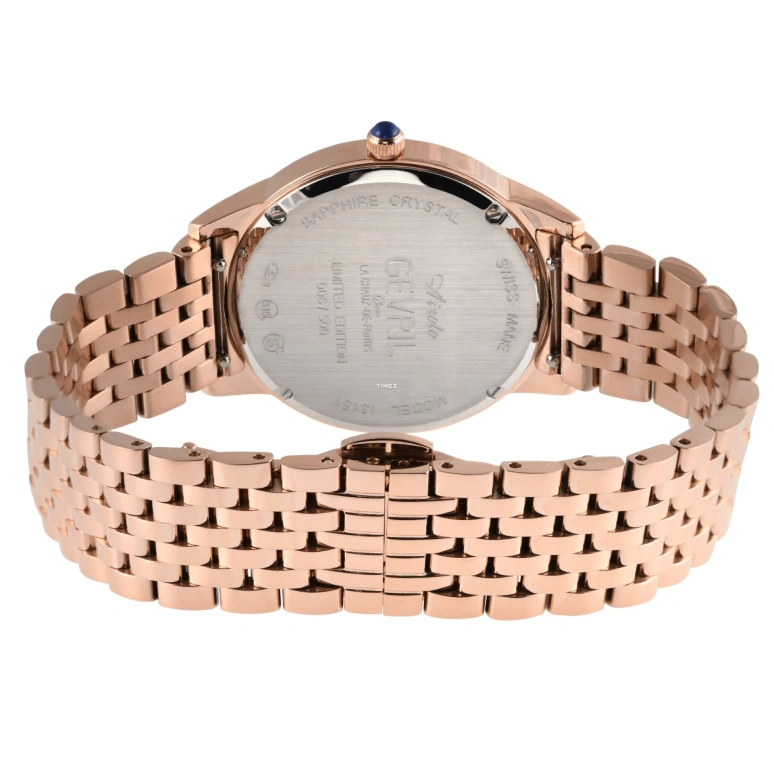 Gevril,Airolo 36mm,36mm,Stainless Steel,White,Quartz,Sapphire,Round,13151B