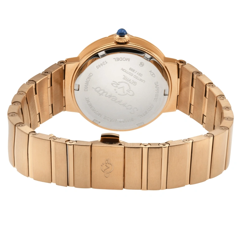 Gevril,Sorrento 33mm,33mm,Stainless Steel,Blue,Quartz,Sapphire,Round,12446B
