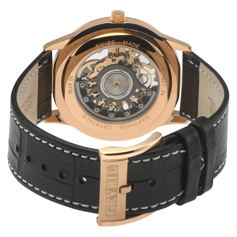 Gevril,Five Points 40mm,40mm,Stainless Steel,Black,Automatic,Sapphire,Crystal Glass,Round,321,321.74.72