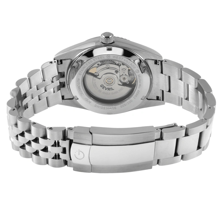 Gevril,West Village 40mm,40mm,Stainless Steel,Sky Blue,Automatic,Day,38hours,48962B
