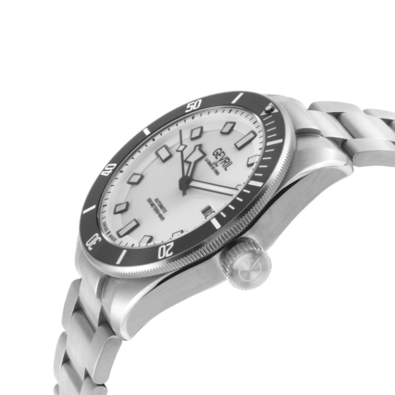 Gevril,Yorkville 43mm,43mm,Stainless Steel,White,Automatic,Day,38hours,48611B