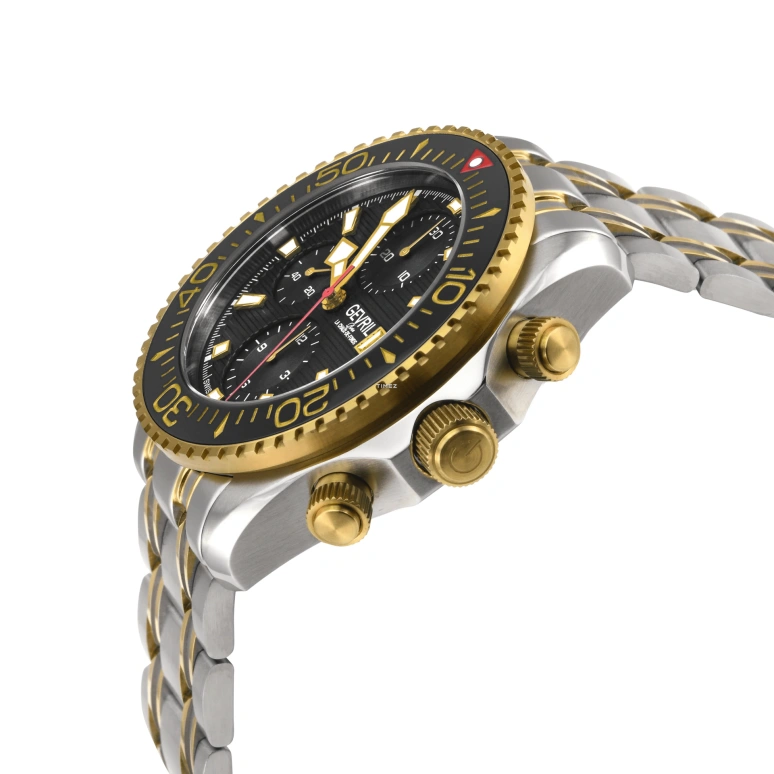 Gevril,Hudson Yards 43mm,43mm,Stainless Steel,Black,Automatic,Chronograph,Day,48812B