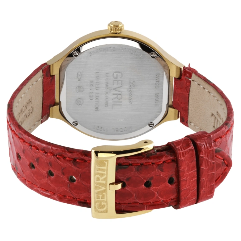 Gevril,Lugano 38mm,38mm,Stainless Steel,White,Quartz,Sapphire,Tonneau,11221