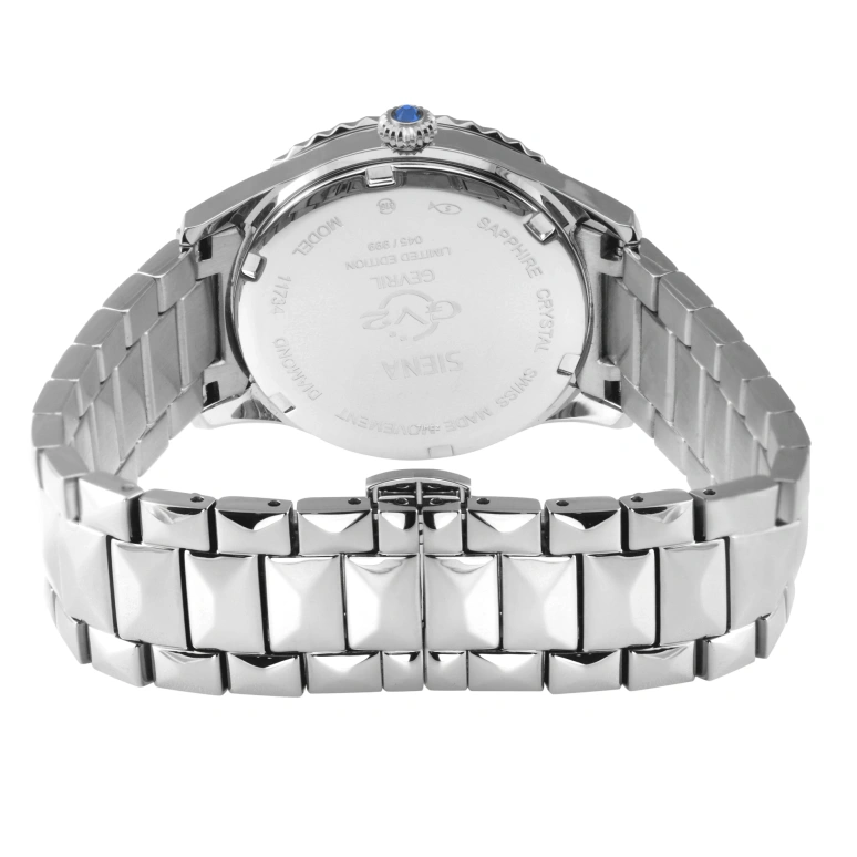 Gevril,Siena 36mm,36mm,Yellow Gold,White,Quartz,Sapphire,Round,11734B