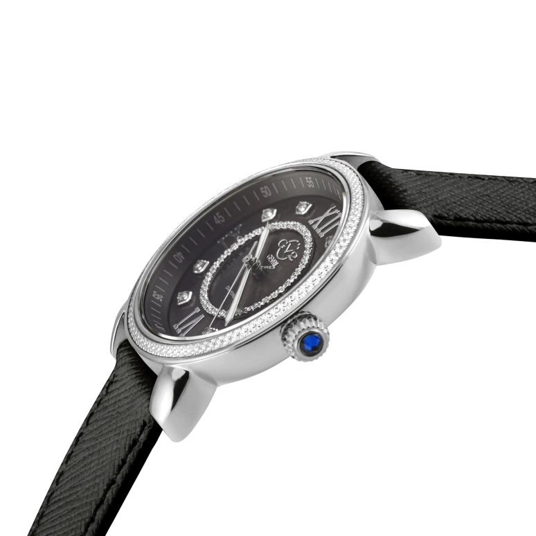 Gevril,Marsala 37mm,37mm,Stainless Steel,Black,Quartz,Sapphire,Crystal Glass,Round,9861,9861-V3