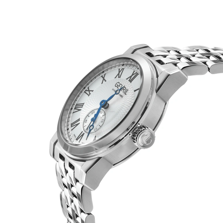 Gevril,Madison 39mm,39mm,Stainless Steel,Silver,Automatic,Day,Sapphire,25001B