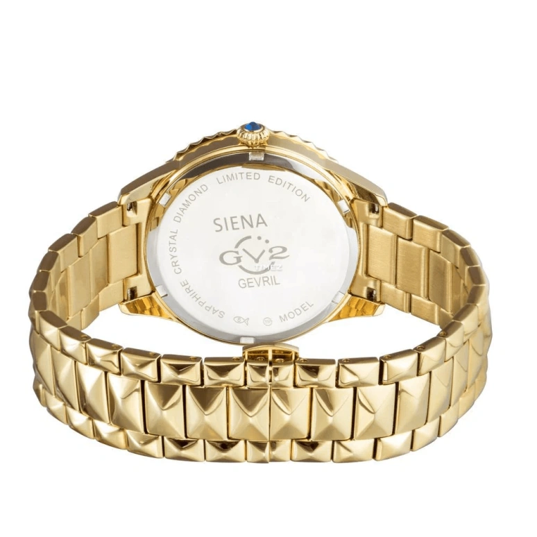 Gevril,Siena 38mm,38mm,Yellow Gold,White,Quartz,Sapphire,Round,11702,11702-525