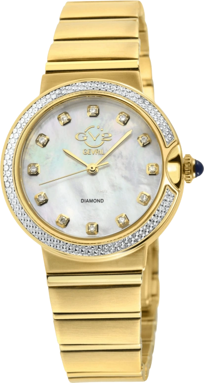 Gevril,Sorrento 33mm,33mm,Stainless Steel,White,Quartz,Sapphire,Round,12442B