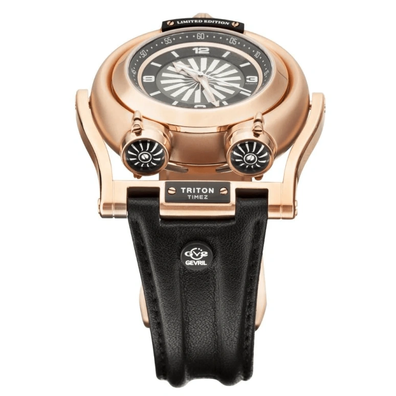 Gevril,Triton 49mm,49mm,Stainless Steel,Black,Automatic,Sapphire,Crystal Glass,Round,3402