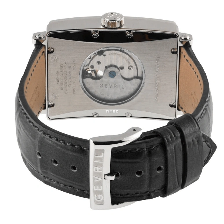 Gevril,Avenue of Americas 44mm,44mm,Stainless Steel,Black,Automatic,Sapphire,Rectangular,5071,5071-2