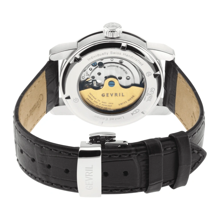 Gevril,Madison 39mm,39mm,Stainless Steel,Black,Automatic,Sapphire,Round,2581