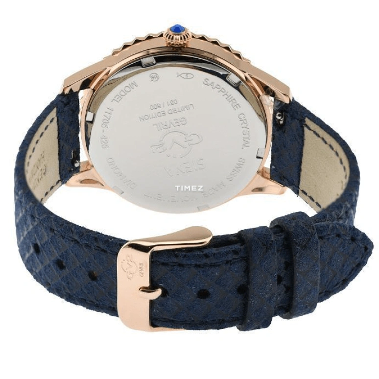 Gevril,Siena 38mm,38mm,Stainless Steel,Blue,Quartz,Sapphire,Round,11705,11705-425.E