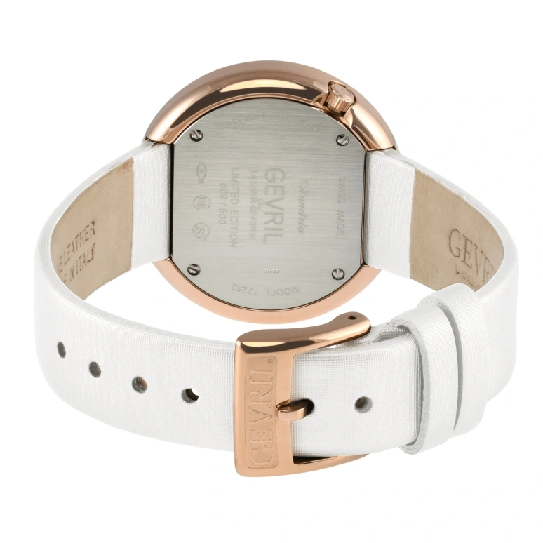 Gevril,Gandria 36mm,36mm,Stainless Steel,Copper Gray,Grey,Quartz,Sapphire,Round,12252,12252-1