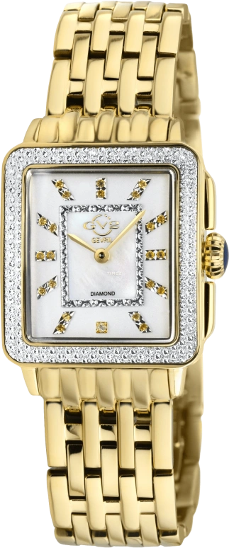 Gevril,Padova 28.50mm,28.50mm,Stainless Steel,White,Quartz,Sapphire,Rectangular,12331B