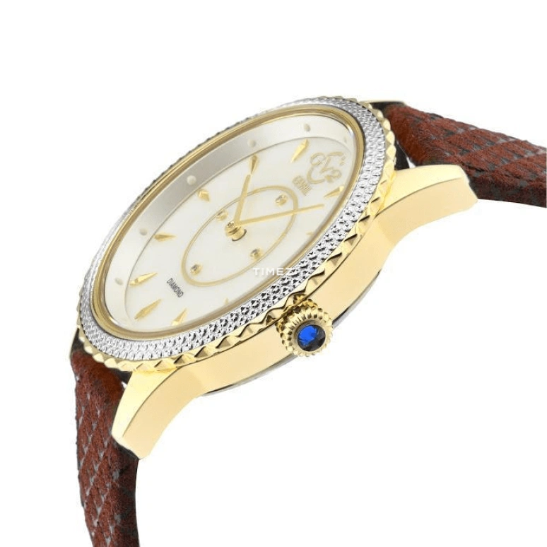 Gevril,Siena 38mm,38mm,Stainless Steel,White,Quartz,Sapphire,Round,11702,11702-525.E