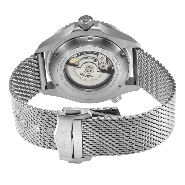 Gevril,Hudson Yards 43mm,43mm,Stainless Steel,Brown,Automatic,Day,38hours,48848B