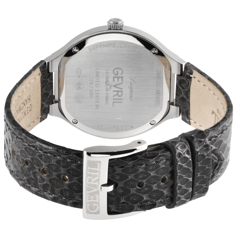 Gevril,Lugano 38mm,38mm,Stainless Steel,White,Quartz,Sapphire,Tonneau,11241