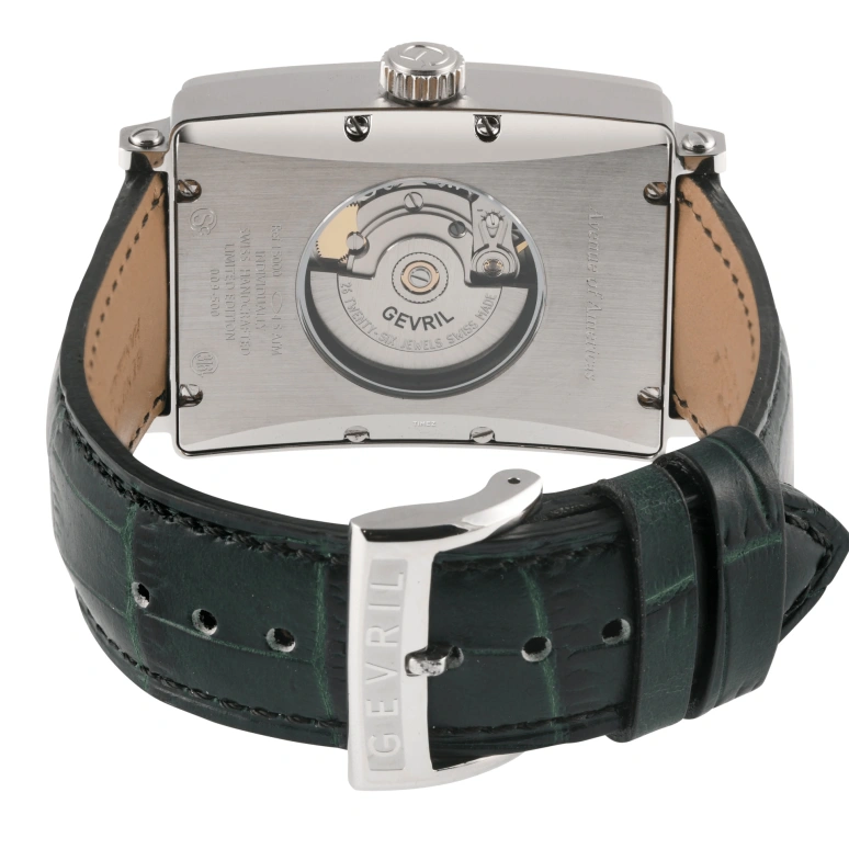 Gevril,Avenue of Americas 44mm,44mm,Stainless Steel,White,Automatic,Day,38hours,15000,15000-3