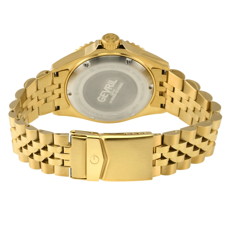 Gevril,Wall Street 43mm,43mm,Stainless Steel,Blue,Automatic,Day,38hours,41854B