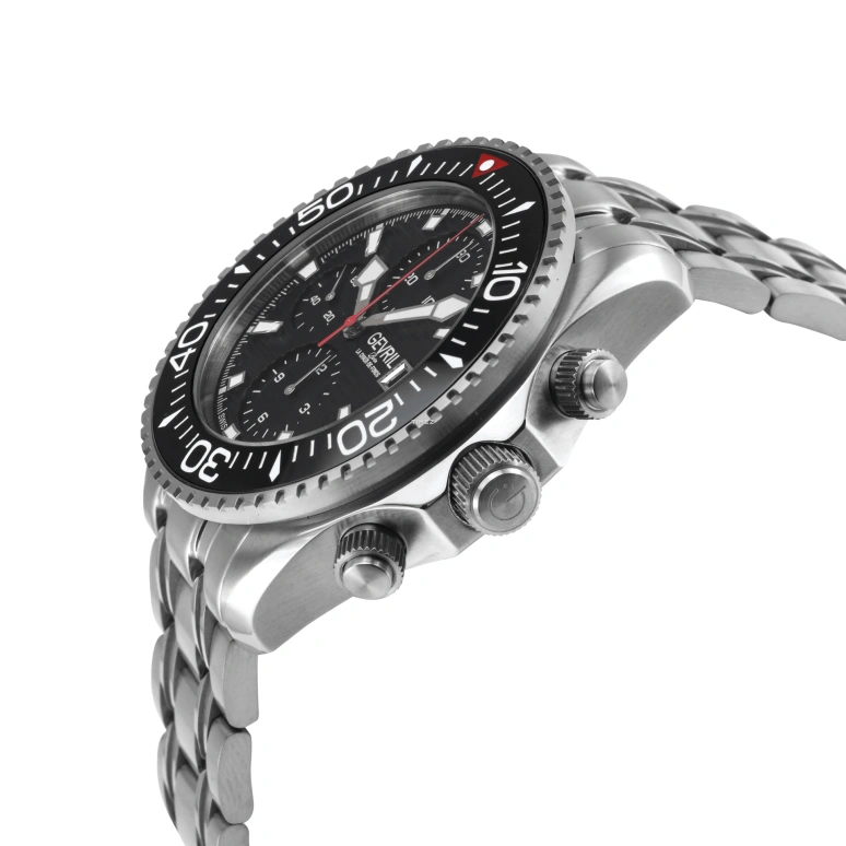 Gevril,Hudson Yards 43mm,43mm,Stainless Steel,Black,Automatic,Chronograph,Day,48810B