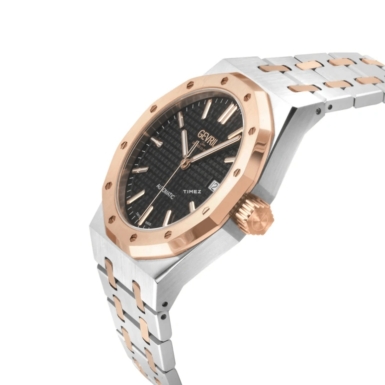 Gevril,Gotham 41mm,41mm,Stainless Steel,Black,Automatic,Day,38hours,49405B
