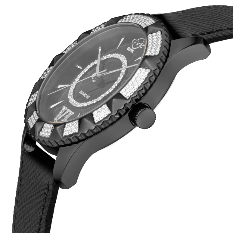 Gevril,Venice 39mm,39mm,Stainless Steel,Black,Quartz,Sapphire,Round,11713,11713-425-V3