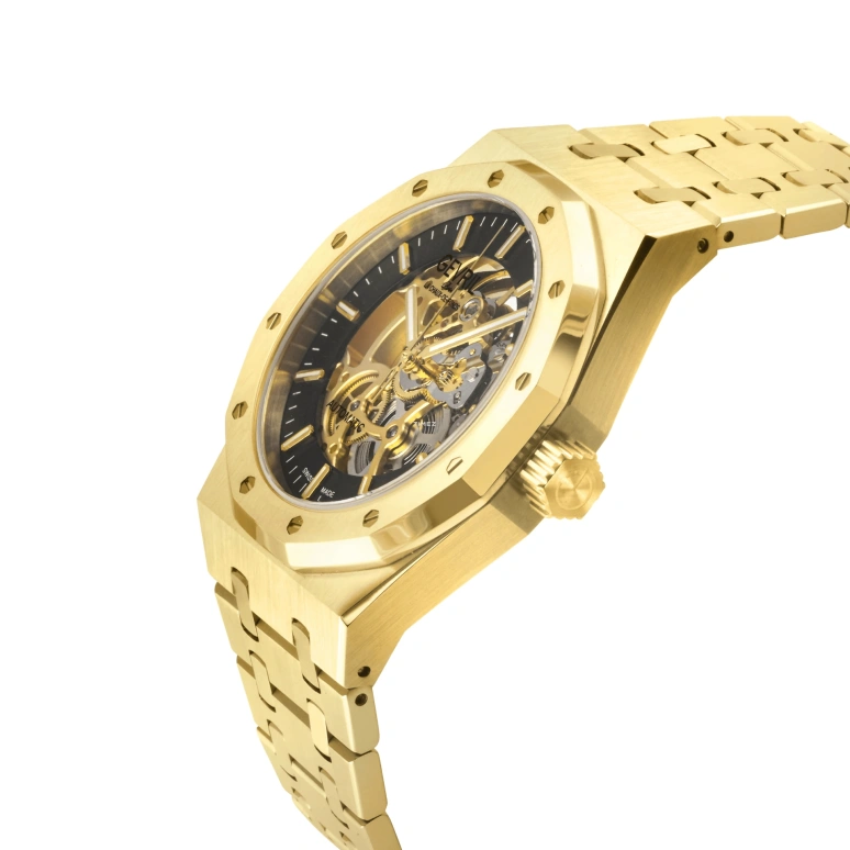Gevril,Gotham 41mm,41mm,Stainless Steel,Black,Skeleton,Automatic,38hours,Sapphire,Crystal Glass,49420B