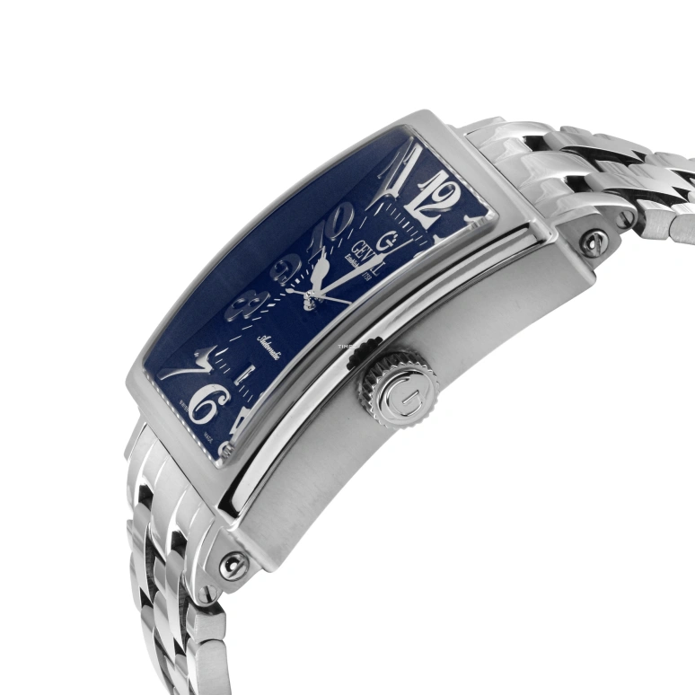 Gevril,Avenue of Americas 44mm,44mm,Stainless Steel,Blue,Automatic,Day,38hours,15003B
