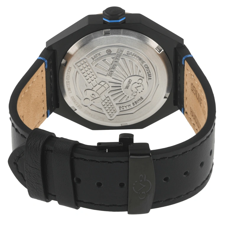 Gevril,Stella Solare 44mm,44mm,Stainless Steel,Black,Quartz,Solar Charging,Sapphire,Crystal Glass,43802