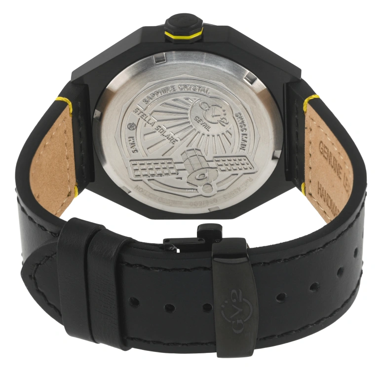 Gevril,Stella Solare 44mm,44mm,Stainless Steel,Dual,Black,Green,Quartz,Solar Charging,Sapphire,Crystal Glass,43803