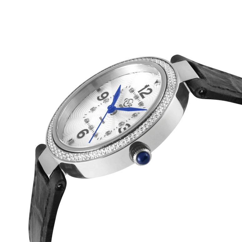 Gevril,Piemonte 36mm,36mm,Stainless Steel,White,Quartz,Sapphire,Round,14200,14200-1