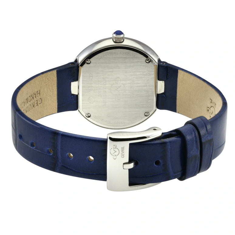 Gevril,Arezzo 33mm,33mm,Stainless Steel,Blue,Quartz,Sapphire,Round,13300