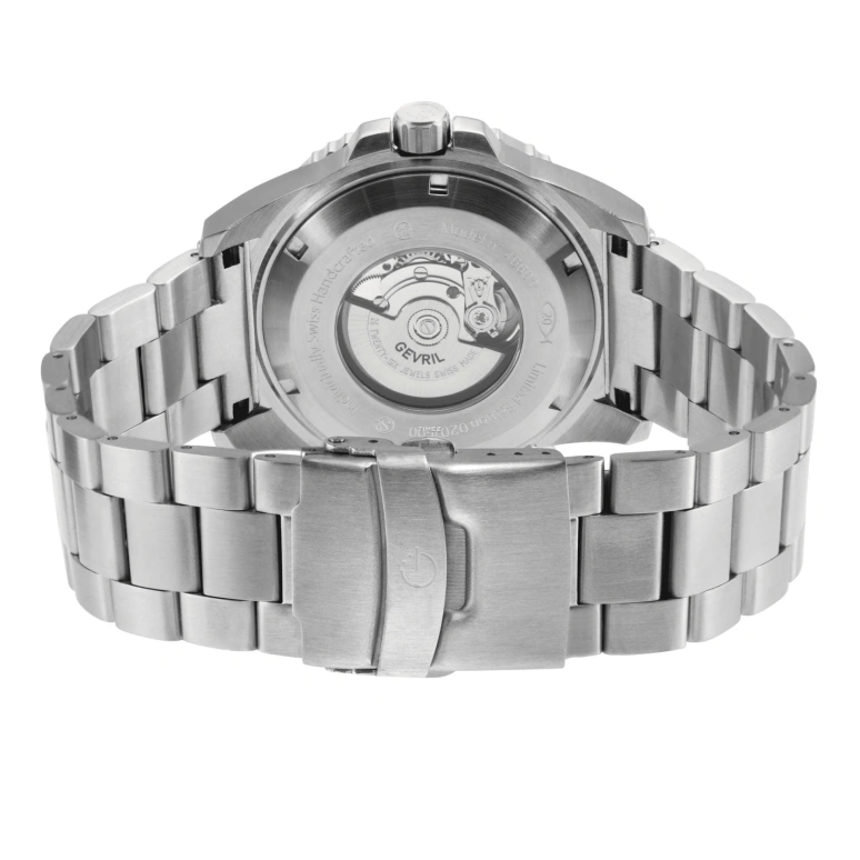 Gevril,Canal Street 46mm,46mm,Stainless Steel,Black,Automatic,Day,38hours,46600B