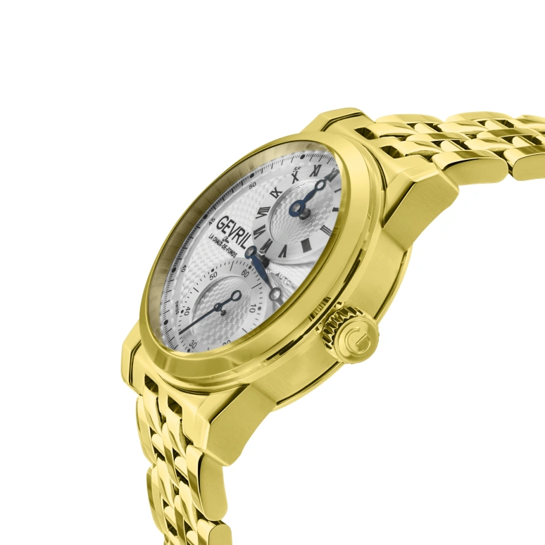 Gevril,Gramercy 39mm,39mm,Stainless Steel,Silver,Automatic,Day,Sapphire,24051B