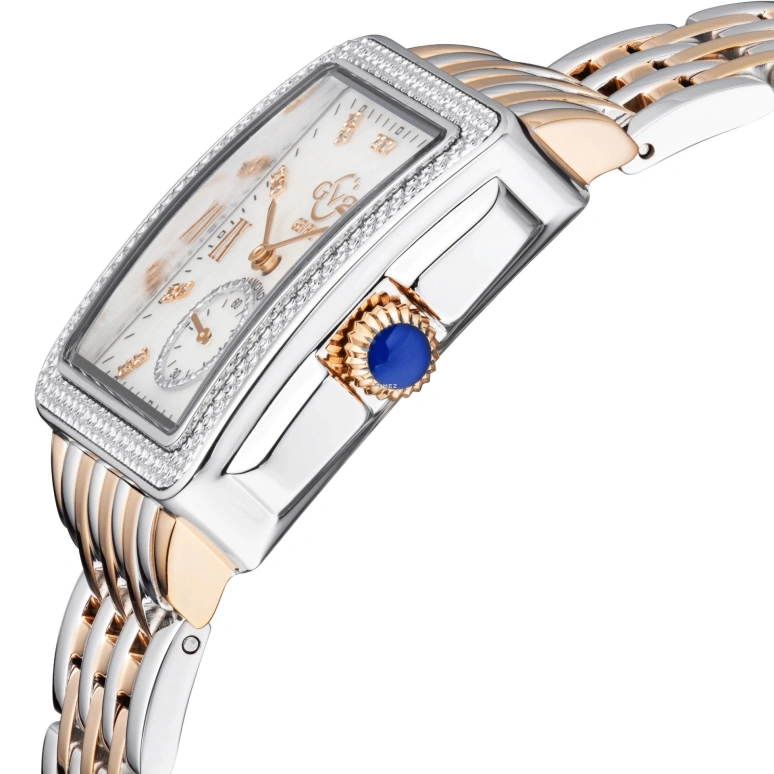Gevril,Bari 37mm,37mm,Stainless Steel,Silver White,White,Quartz,Sapphire,Crystal Glass,Rectangular,9254B