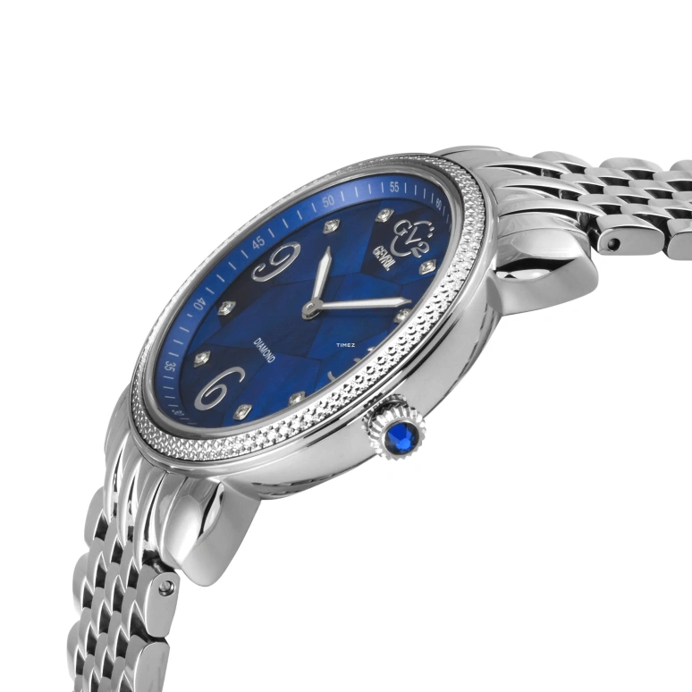 Gevril,Ravenna 37mm,37mm,Stainless Steel,Blue,Quartz,Sapphire,Round,12613B