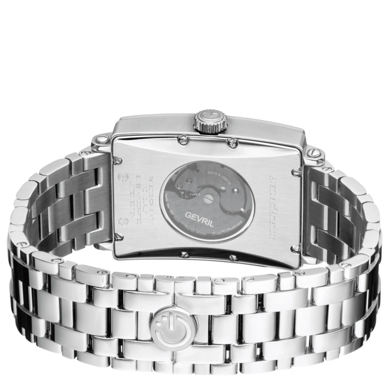 Gevril,Avenue of Americas 44mm,44mm,Stainless Steel,White,Automatic,Sapphire,Rectangular,5070B