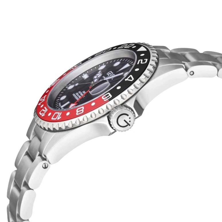 Gevril,Wall Street 43mm,43mm,Stainless Steel,Black,Automatic,Day,Dule Time,4954A