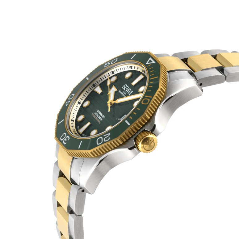 Gevril,Pier 90 42mm,42mm,Stainless Steel,Green,Automatic,Day,38hours,49103