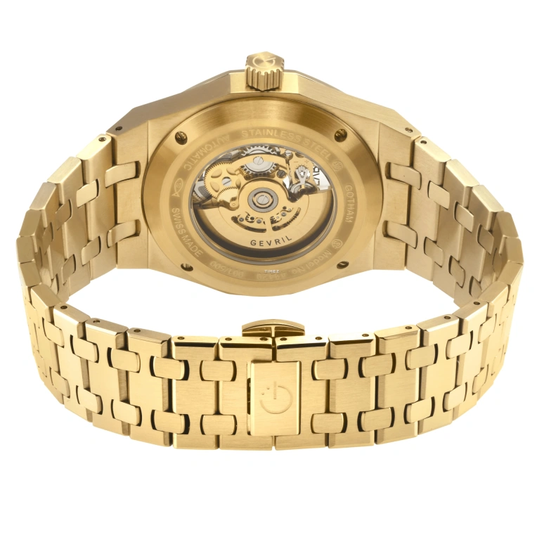 Gevril,Gotham 41mm,41mm,Stainless Steel,Black,Skeleton,Automatic,38hours,Sapphire,Crystal Glass,49420B
