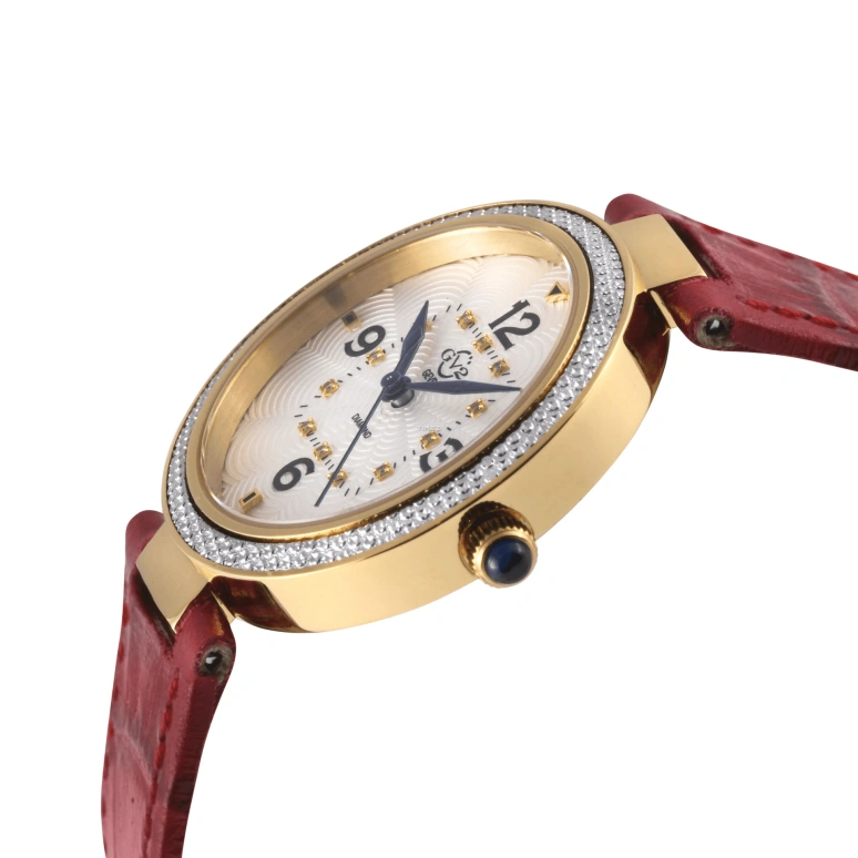 Gevril,Piemonte 36mm,36mm,Stainless Steel,White,Quartz,Sapphire,Round,14201,14201-2